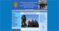 Desktop Screenshot of jandarmeriabacau.ro
